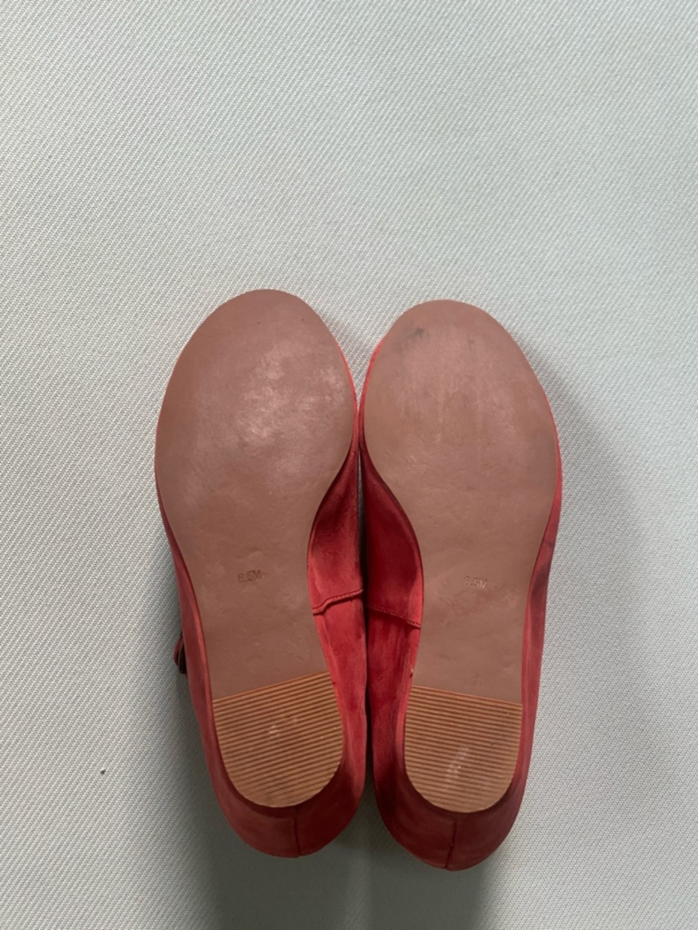 Jeffrey Campbell Red Suede Peep-Toe Mary Jane Wedges - Picture 4 of 7